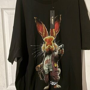 G West Bad Bunny Black T-Shirt size 3XB NWT ( Retail $75 )